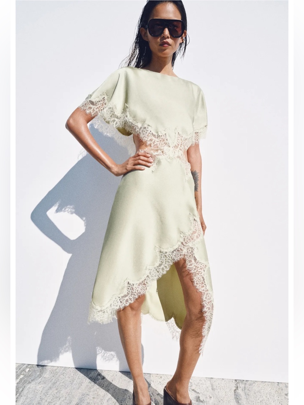 Zara ZW COLLECTION CUT OUT LACE DRESS